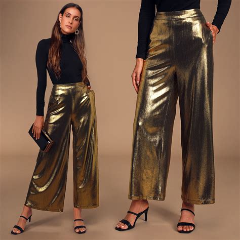 metallic pants fashion